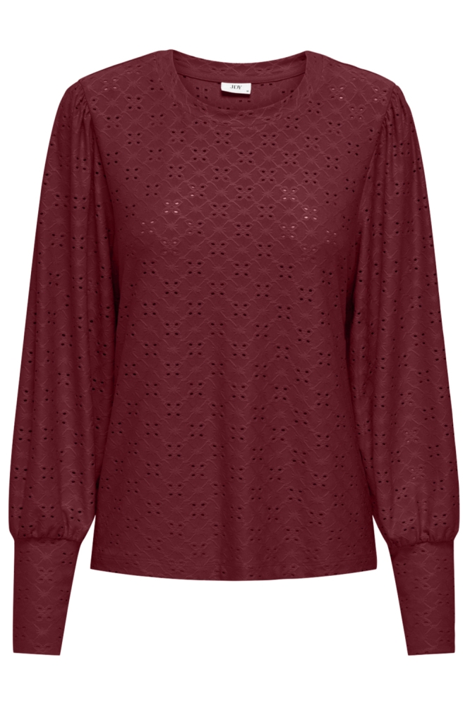 JDYCATHINKA L/S BELLSLEEVE TOP JRS 15320573 Cabernet